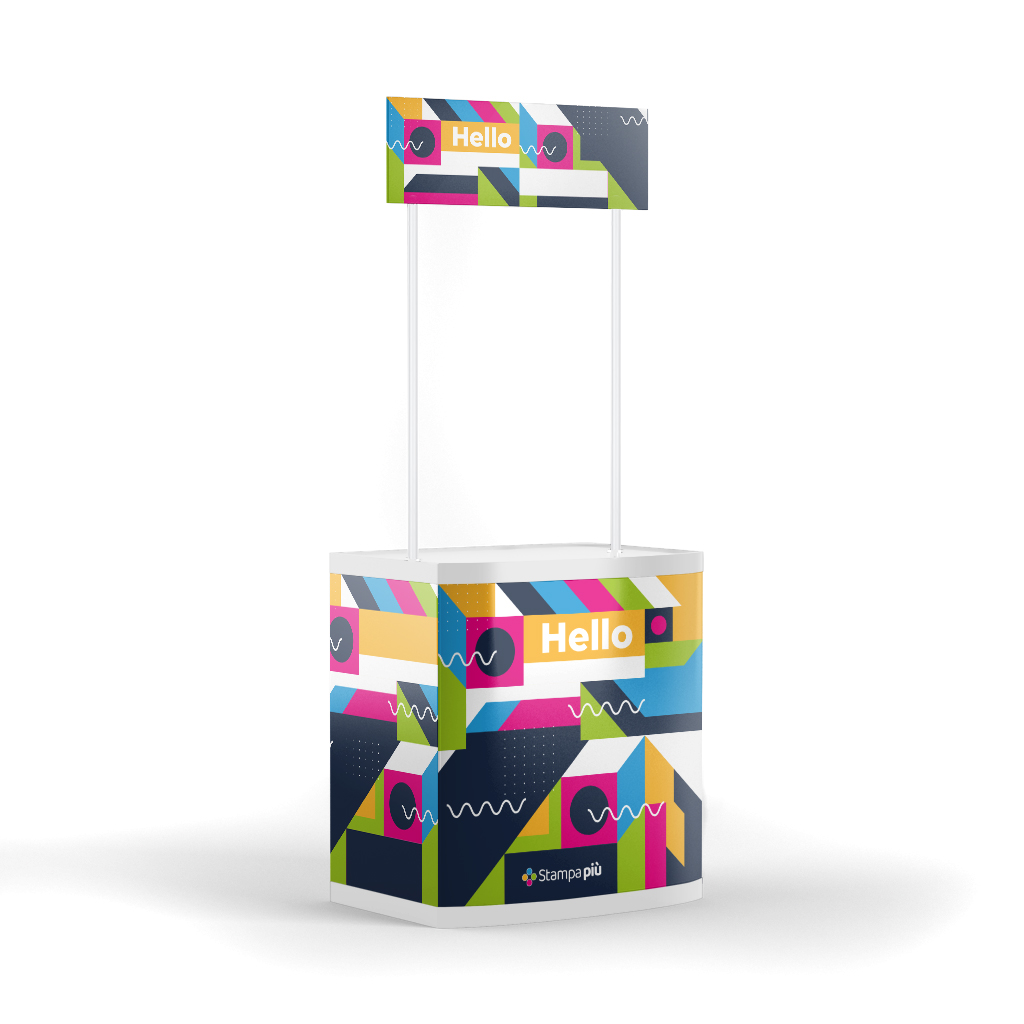 Banchetto componibile, Promotional Desk in PVC, con stampa personalizzata