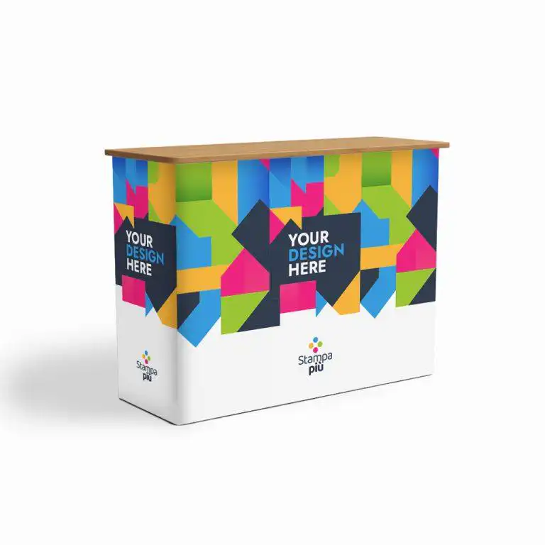 Banchetto portatile a ombrello con rivestimento tessile personalizzato