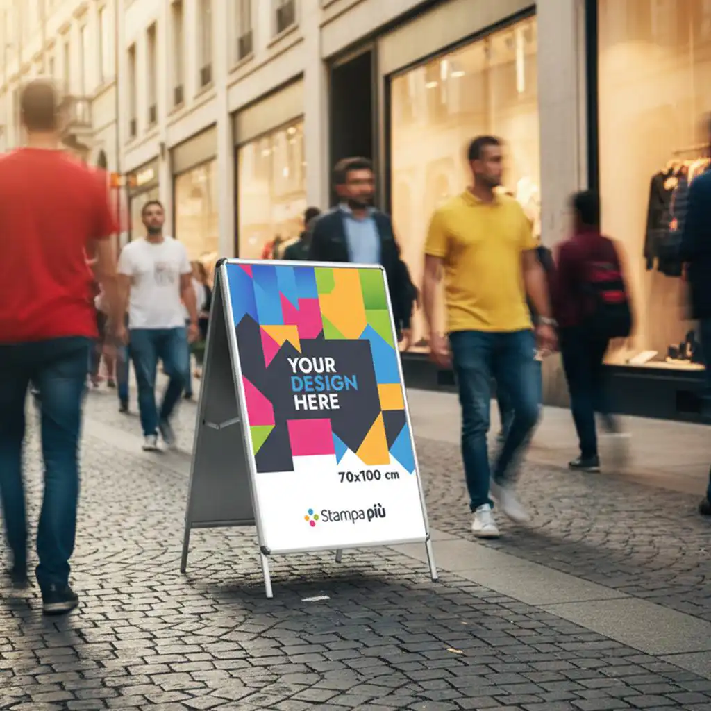 Cavalletto pubblicitario bifacciale cm 70x100