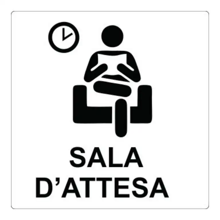 cartello sala d'attesa