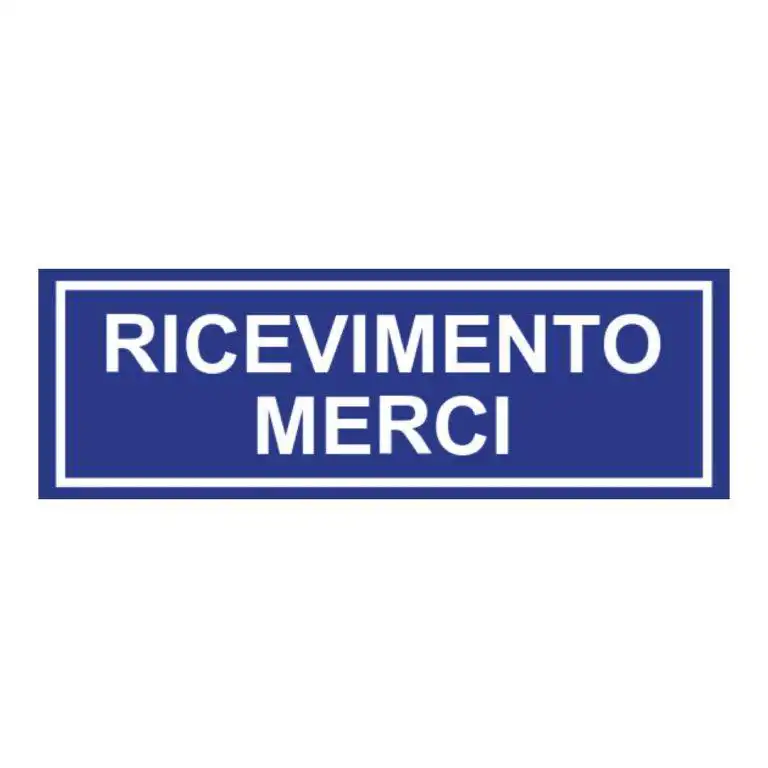 cartello ricevimento merci