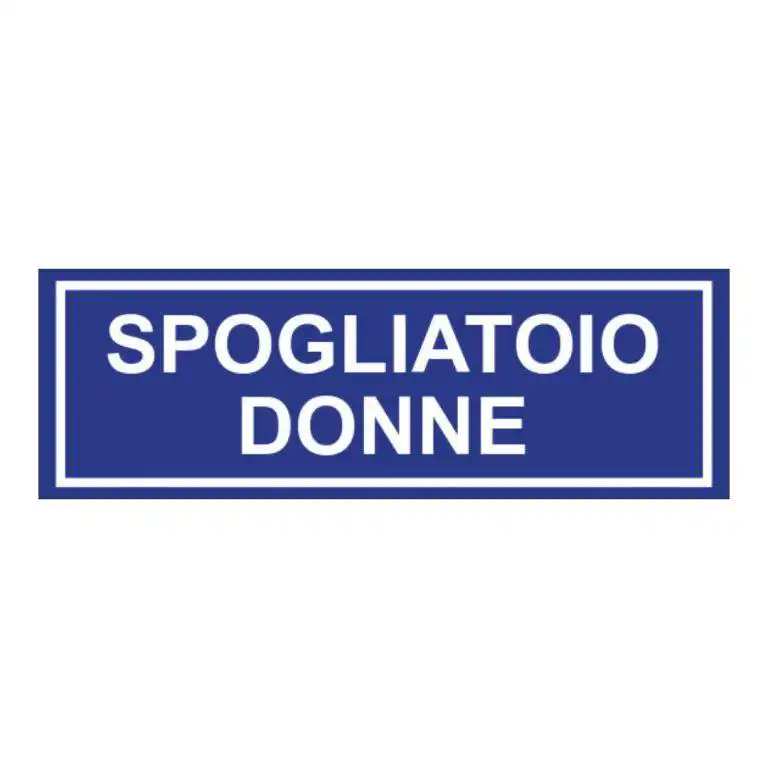 cartello spogliatoio donne