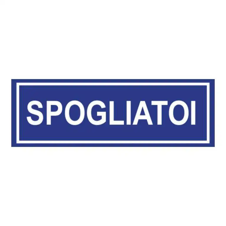 cartello spogliatoi