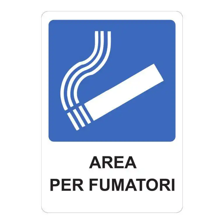 cartello area fumatori