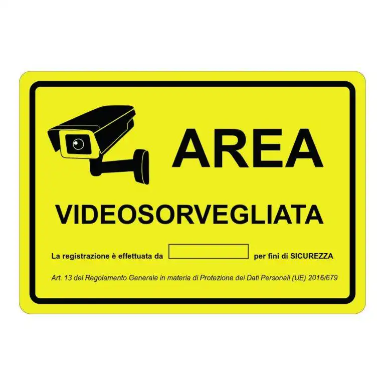 cartello area videosorvegliata