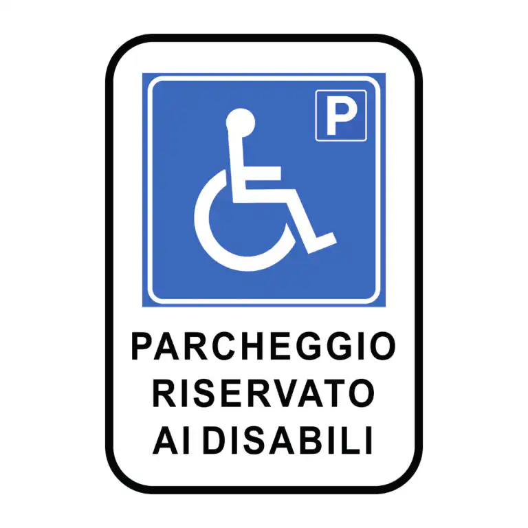 cartello parcheggio riservato ai disabili