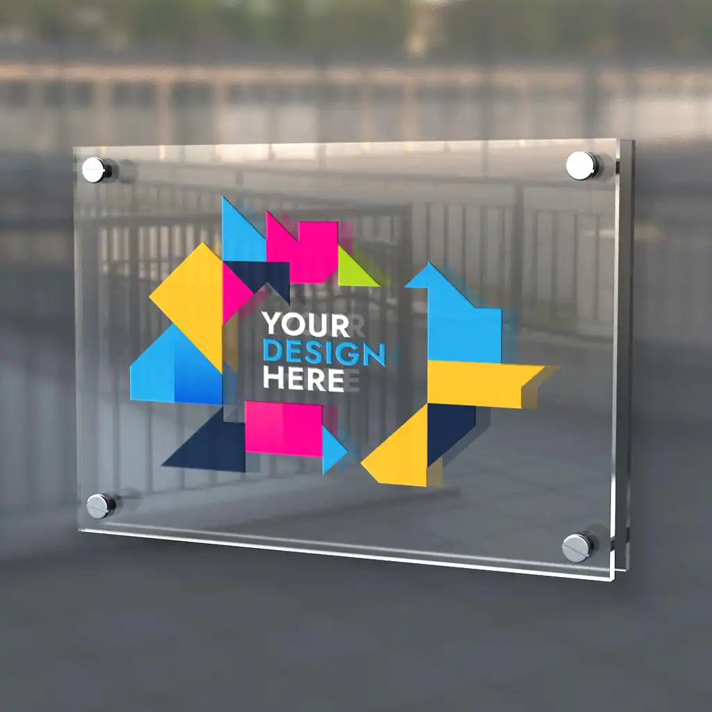 targa in plexiglass trasparente