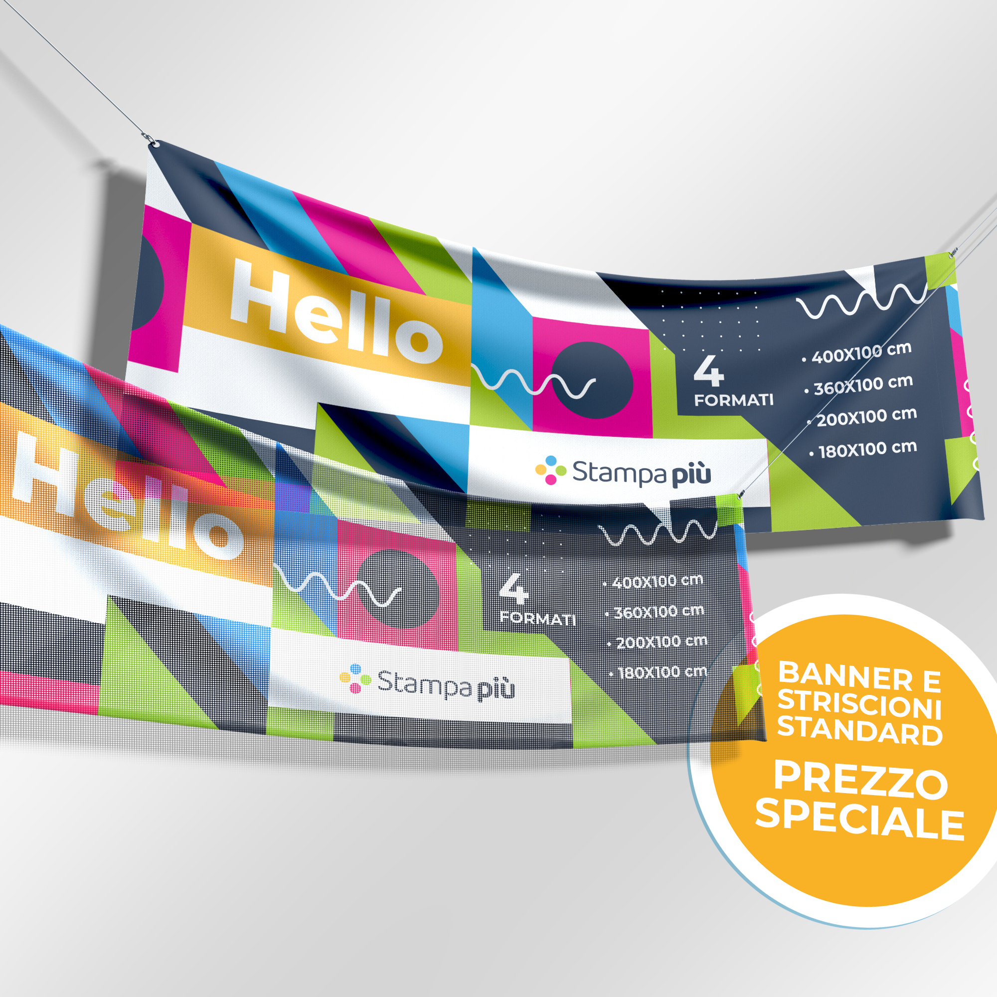 Banner e striscioni standard in promozione