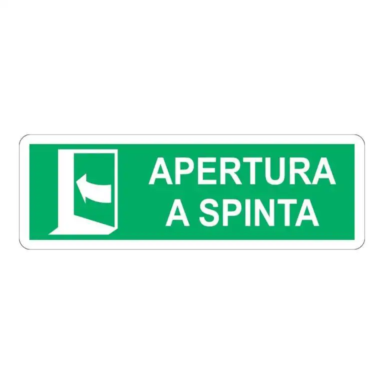 cartello apertura a spinta