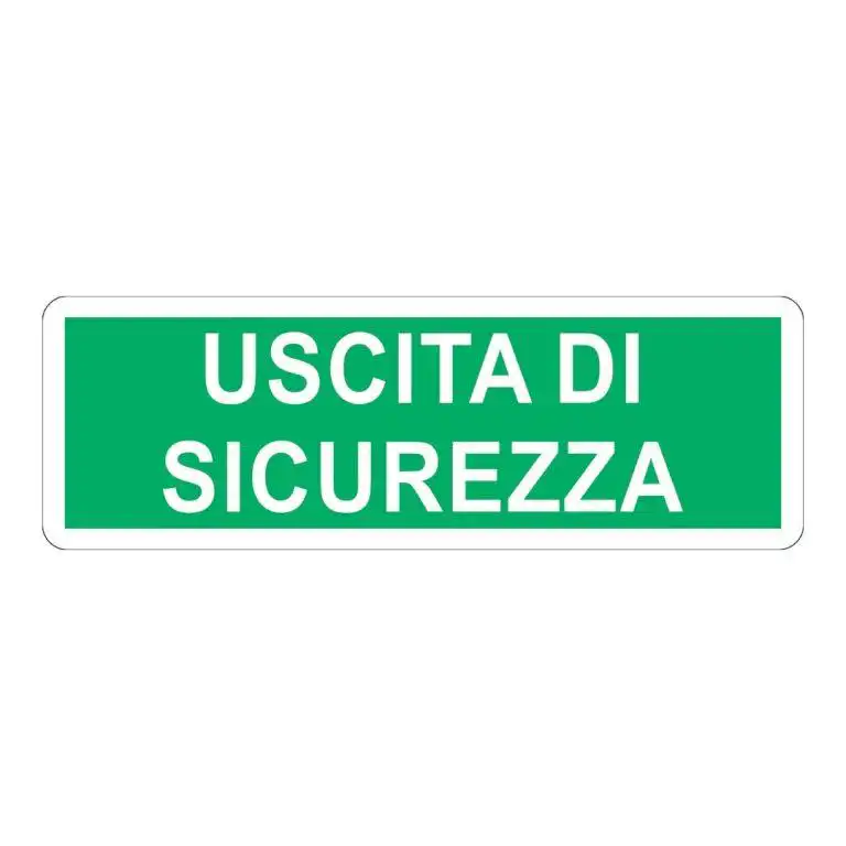 cartello uscita di sicurezza