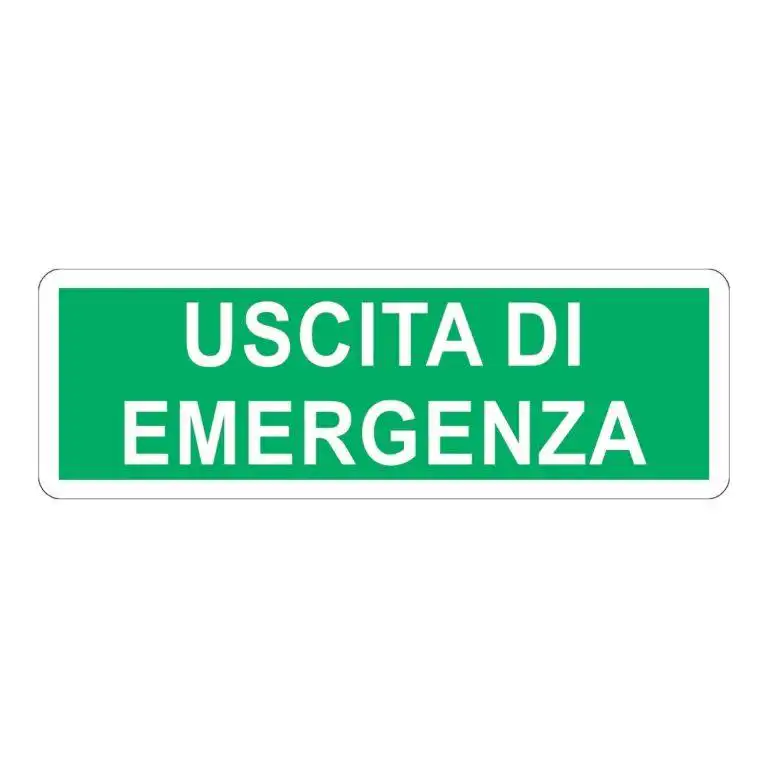cartello uscita di emergenza