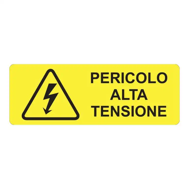 cartello pericolo alta tensione
