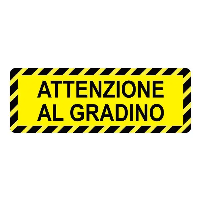 cartello attenzione al gradino