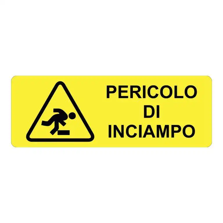 cartello pericolo di inciampo