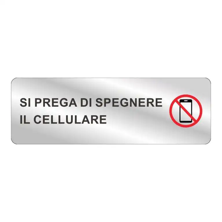 cartello si prega di spegnere il cellulare