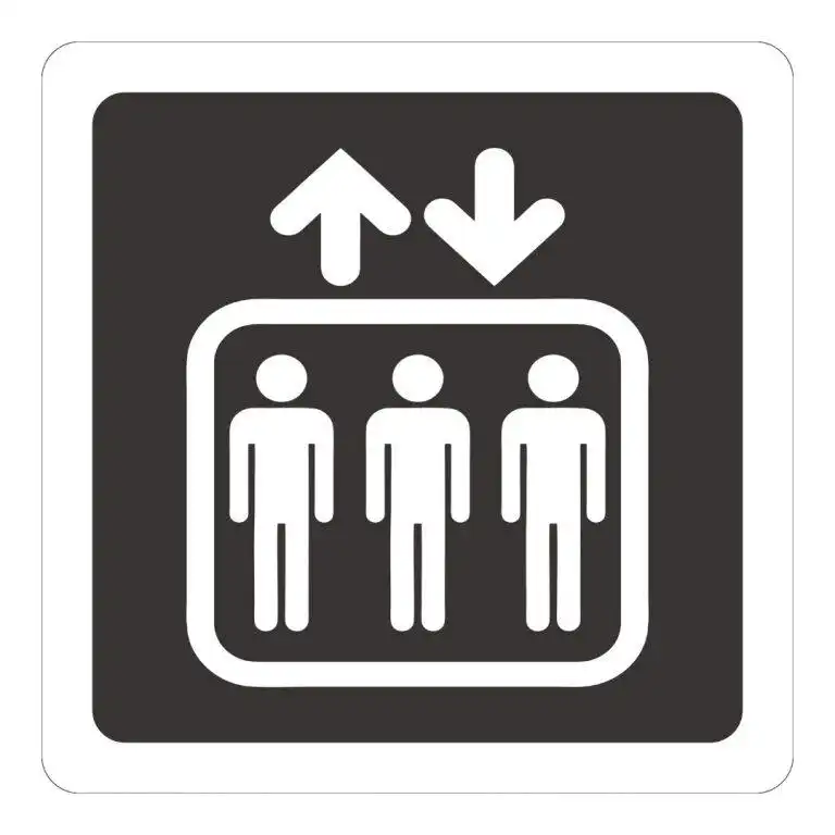 cartello quadrato ascensore