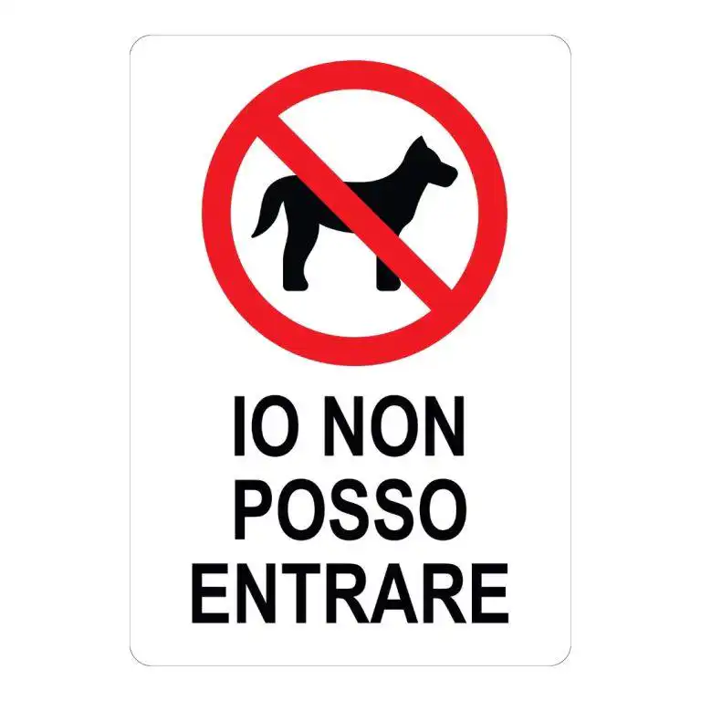 cartello io non posso entrare