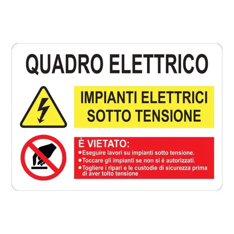 cartello quadro elettrico