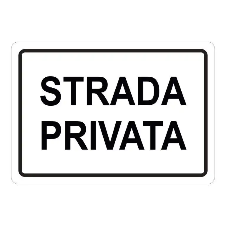 cartello strada privata