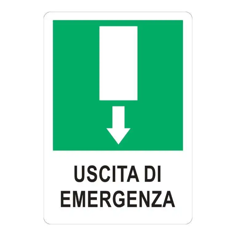 cartello uscita di emergenza