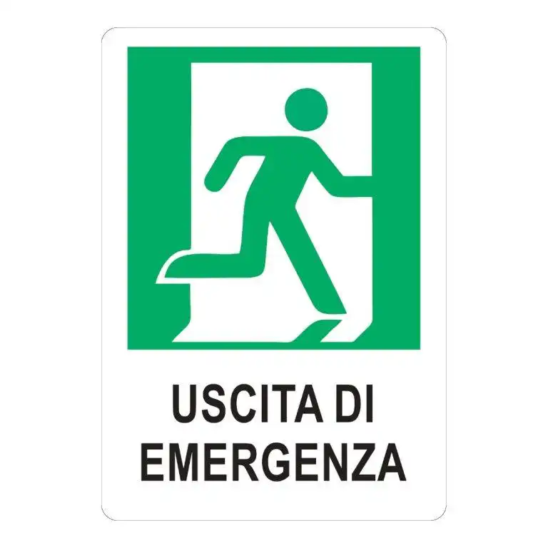 cartello uscita di emergenza