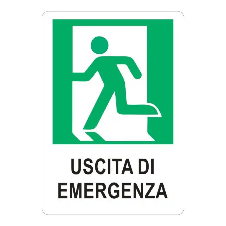 cartello uscita di emergenza