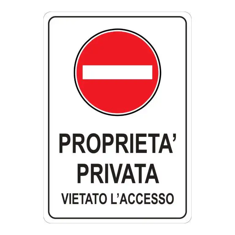 cartello Proprietà privata