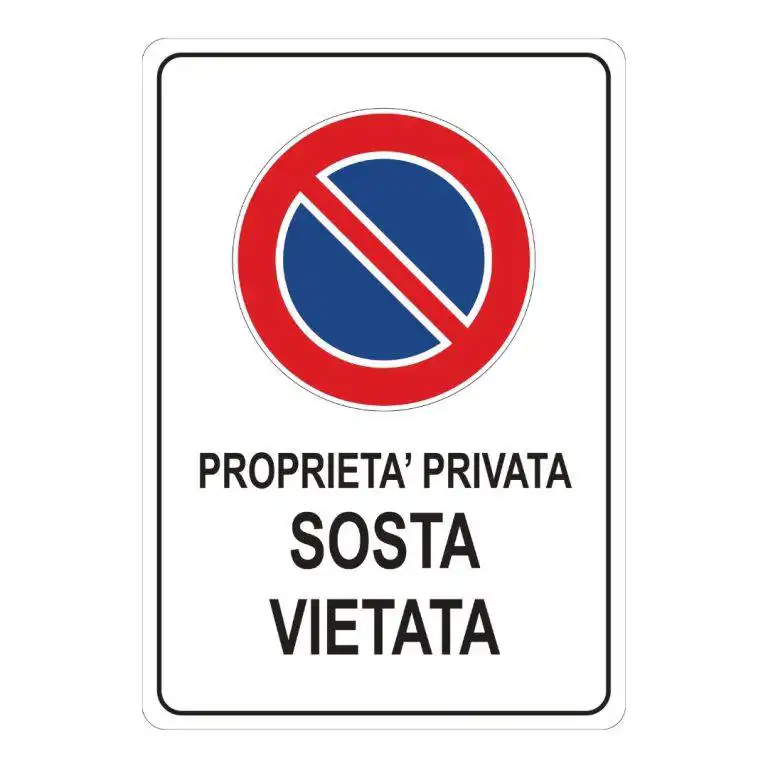 cartello Proprietà privata, sosta vietata