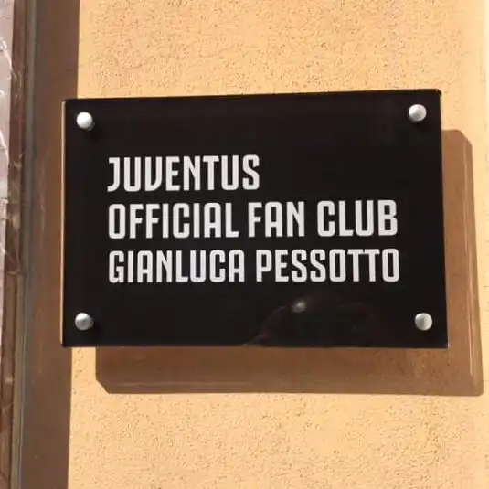 targa in plexiglass juventus club