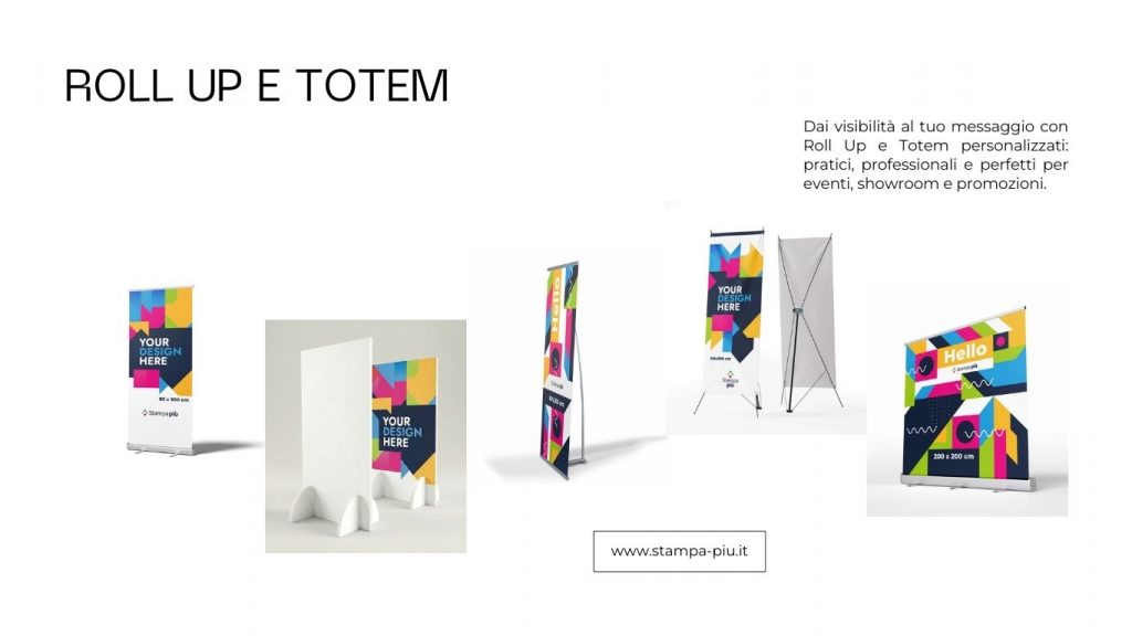 guida alla scelta di roll up, totem e banner pubblicitari