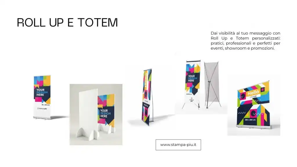guida alla scelta di roll up, totem e banner pubblicitari